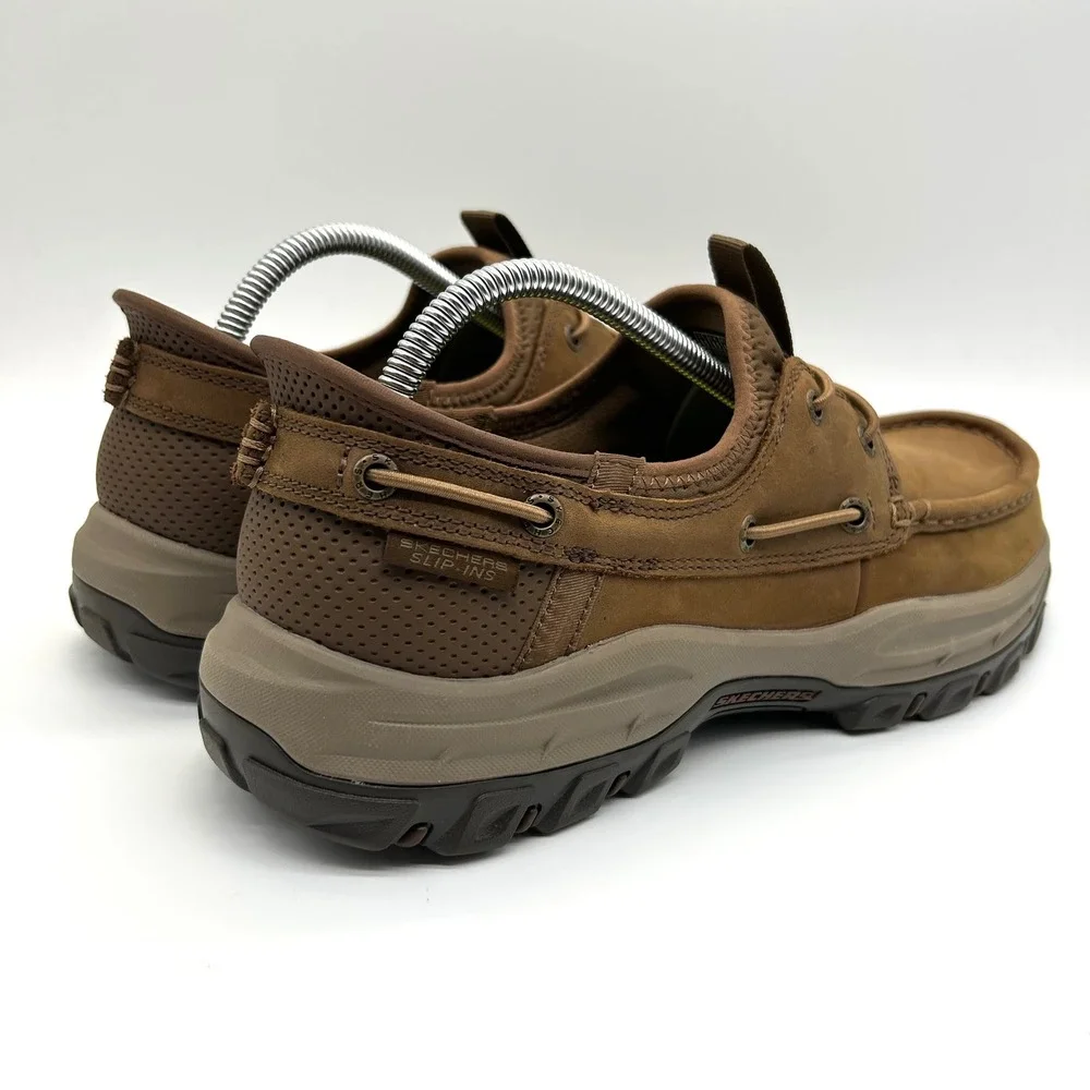 Skechers Knowlson Shore Thing Shoes Mens 9.5 Desert Brown Slip-in Boat Relaxed